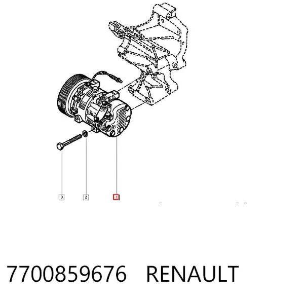 Compressor de aparelho de ar condicionado 7700859676 Renault (RVI)
