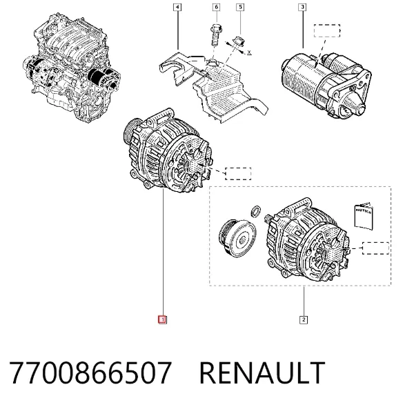 Gerador 7700866507 Renault (RVI)