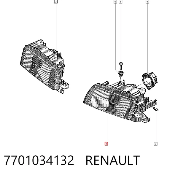 Luz esquerda 7701034132 Renault (RVI)