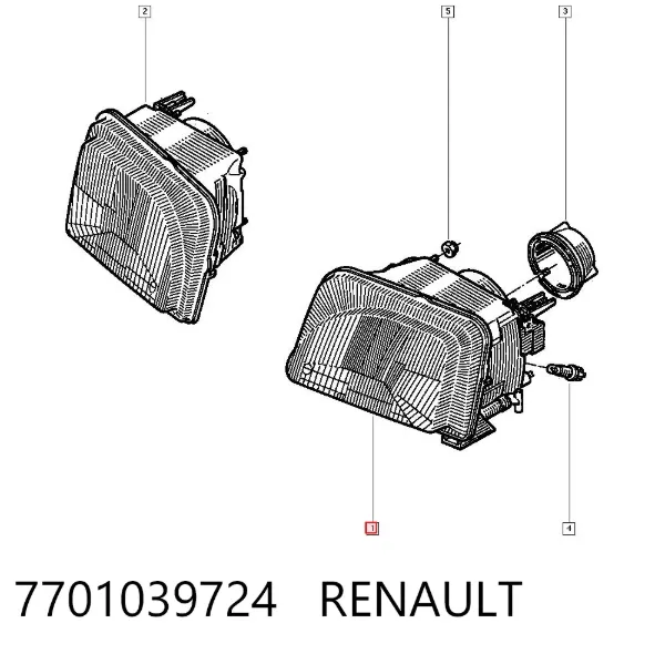 Luz esquerda 7701039724 Renault (RVI)