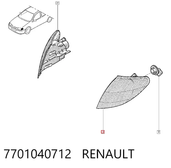 Pisca-pisca esquerdo 7701040712 Renault (RVI)