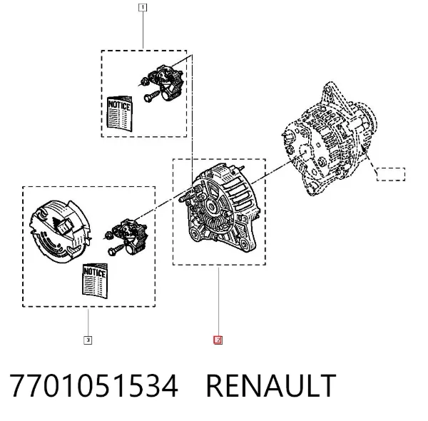 Gerador 7701051534 Renault (RVI)