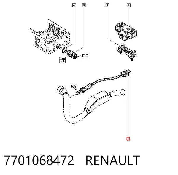 Sonda lambda, sensor de oxigênio 7701068472 Renault (RVI)