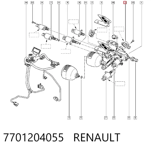 Sensor de posição da válvula de borboleta (potenciômetro) 7701204055 Renault (RVI)