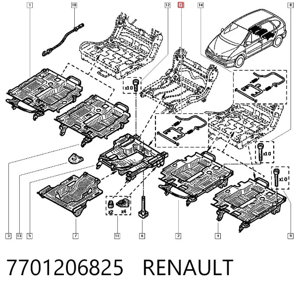 Compactador de pára-brisas 7701206825 Renault (RVI)