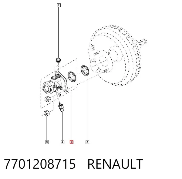 Cilindro mestre do freio 7701208715 Renault (RVI)