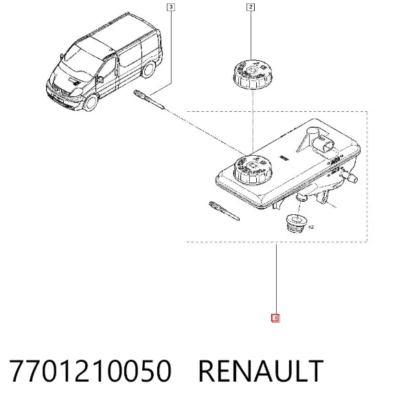 Tanque de cilindro mestre do freio (de fluido de freio) Renault Trafic II