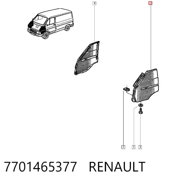 Pára-lama dianteiro esquerdo Renault Trafic I