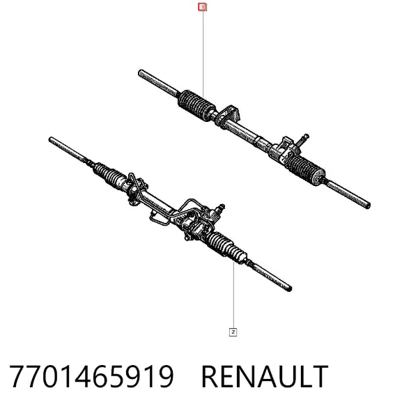 Cremalheira da direção 7701465919 Renault (RVI)