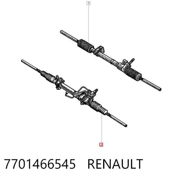 Cremalheira da direção 7701466545 Renault (RVI)