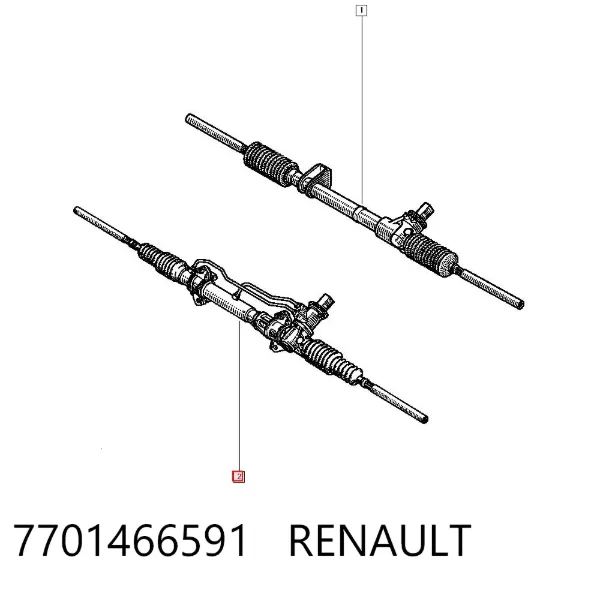 Cremalheira da direção 7701466591 Renault (RVI)