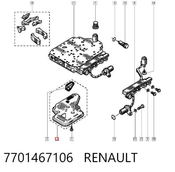 Filtro da Caixa Automática de Mudança 7701467106 Renault (RVI)