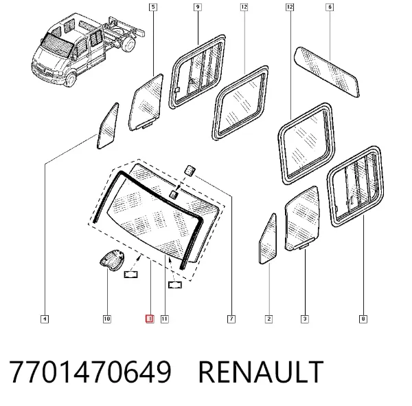 Pára-brisas 7701470649 Renault (RVI)