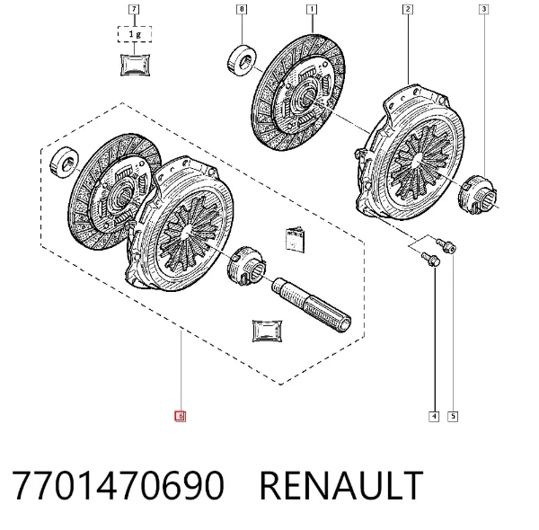 Kit de embraiagem (3 peças) 7701470690 Renault (RVI)