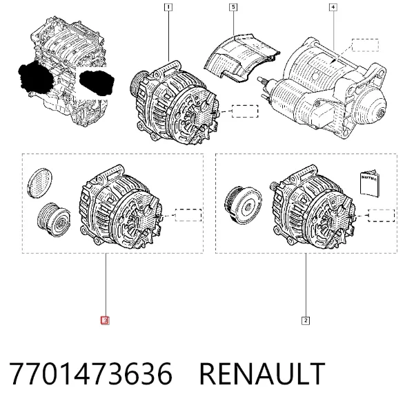 Gerador 7701473636 Renault (RVI)