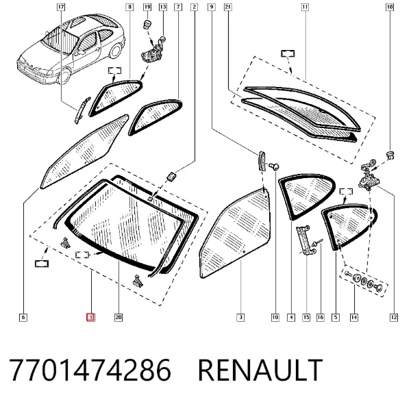 Válvula de escape 7701474286 Renault (RVI)