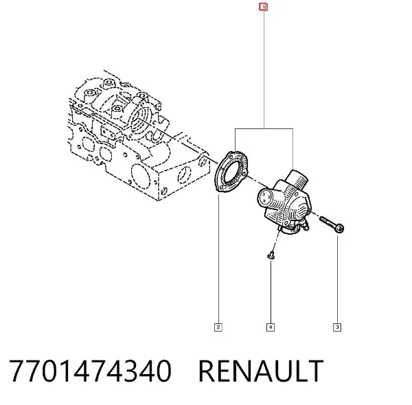 Bomba de combustível de pressão alta 7701474340 Renault (RVI)