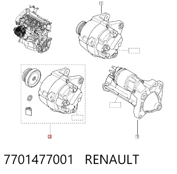 Gerador 7701477001 Renault (RVI)