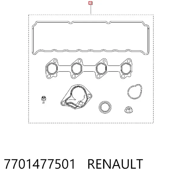 Kit superior de vedantes de motor 7701477501 Renault (RVI)