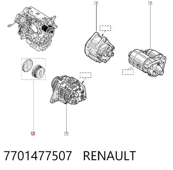 Polia do gerador 7701477507 Renault (RVI)
