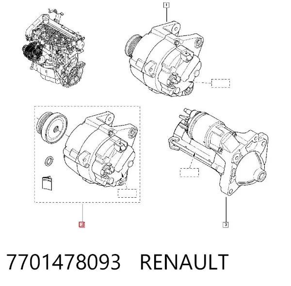 Gerador 7701478093 Renault (RVI)