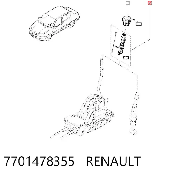 Avalanca de mudança 7701478355 Renault (RVI)