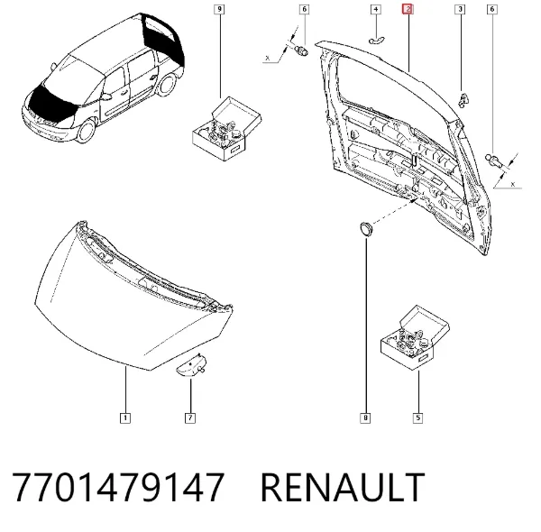 Porta traseira (3ª/5ª porta-malas (tampa de alcapão) Renault Espace IV