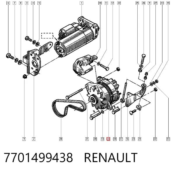 Gerador 7701499438 Renault (RVI)