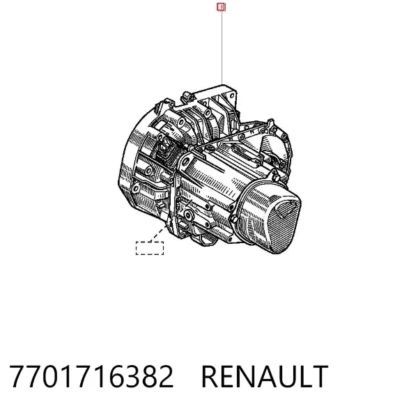 Caixa de Mudança montada (caixa mecânica de velocidades) 7701716382 Renault (RVI)