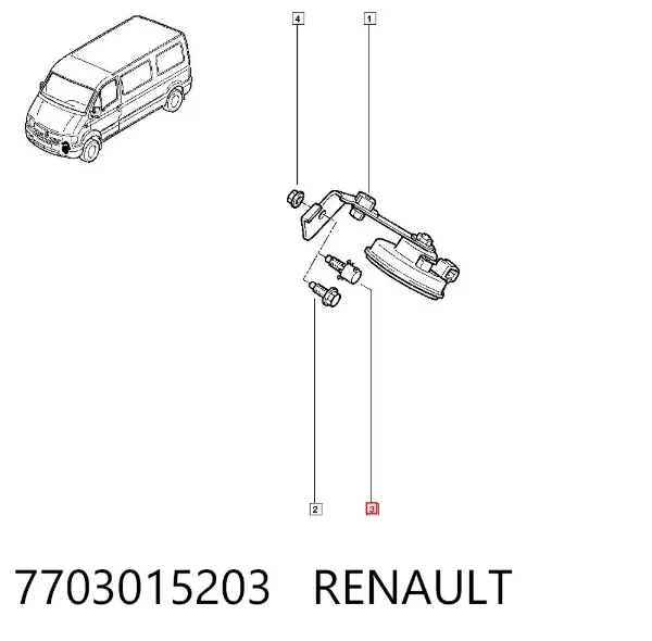 Braçadeira de moldura do pára-lama 7703015203 Renault (RVI)