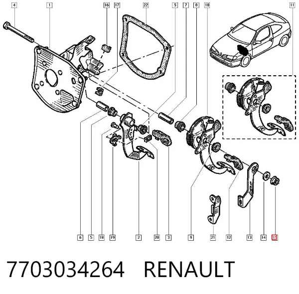 Parafuso (porca) de fixação 7703034264 Renault (RVI)