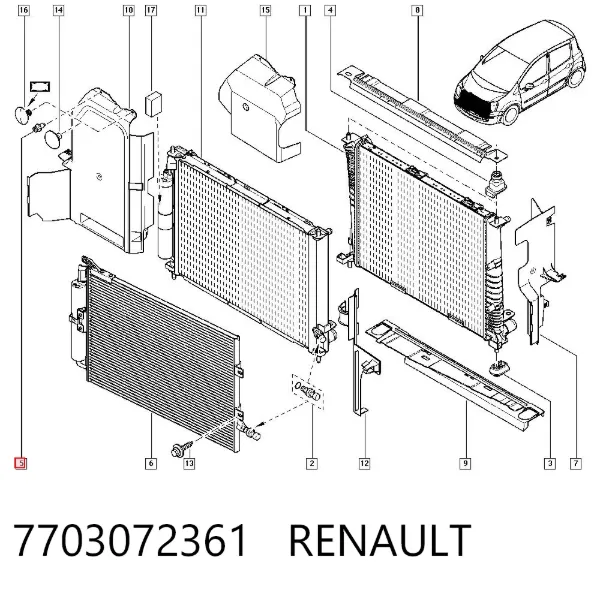 Cápsula (prendedor) de fixação de revestimento da porta 7703072361 Renault (RVI)