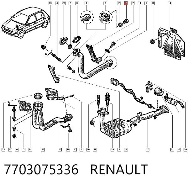 Tampão de panela de motor 7703075336 Renault (RVI)