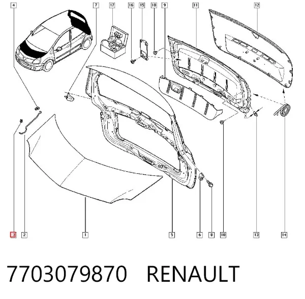 Prendedor de tubo de combustível 7703079870 Renault (RVI)