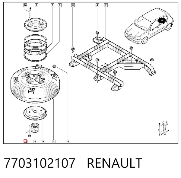 Parafuso de fixação de bomba de óleo 7703102107 Renault (RVI)