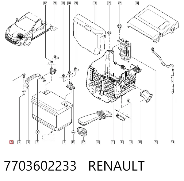 Rolo de reguladora de tensão da correia do mecanismo de distribuição de gás 7703602233 Renault (RVI)