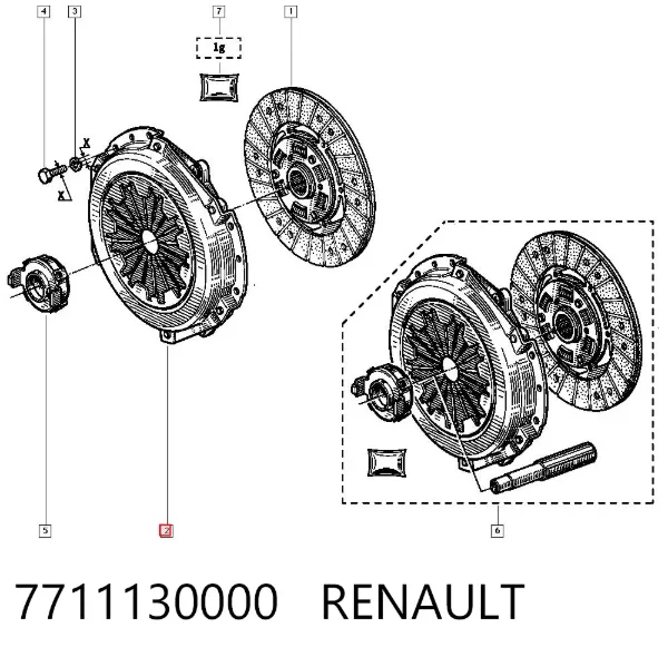 Cesta de embraiagem 7711130000 Renault (RVI)