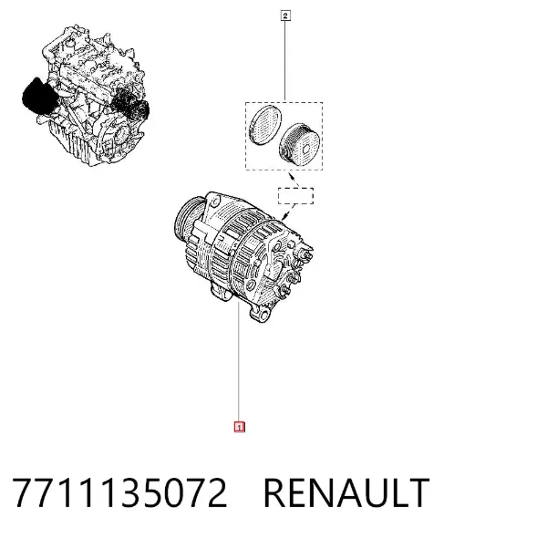 Gerador 7711135072 Renault (RVI)