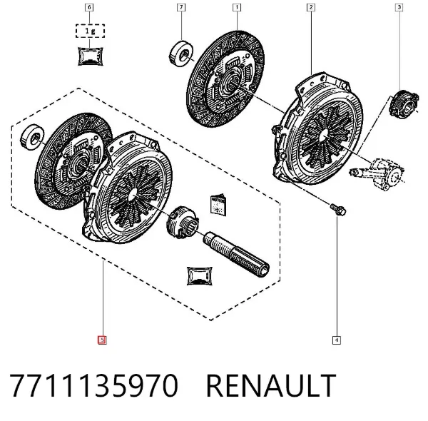 Kit de embraiagem (3 peças) 7711135970 Renault (RVI)