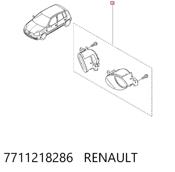 Luzes de nevoeiro esquerdas/direitas 7711218286 Renault (RVI)