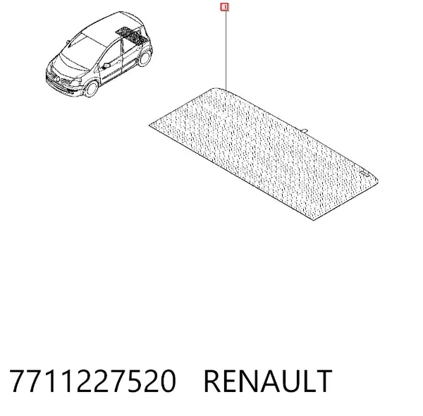 Tapete da seção de bagagem 7711227520 Renault (RVI)