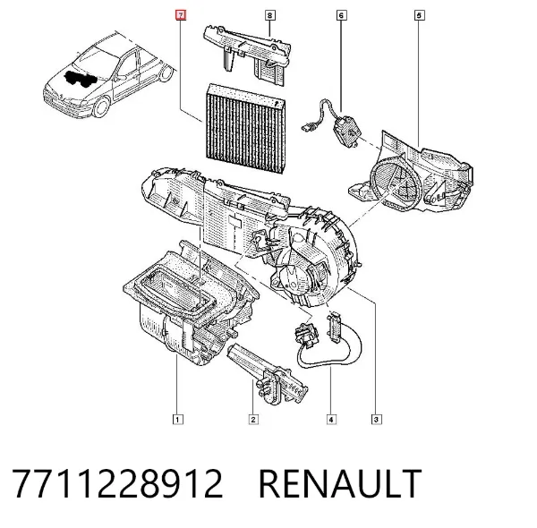 Filtro de salão 7711228912 Renault (RVI)