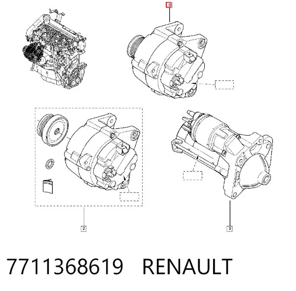 Gerador 7711368619 Renault (RVI)