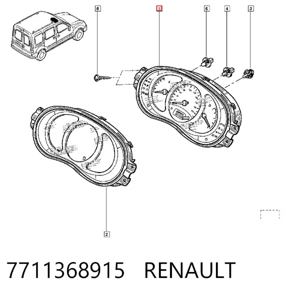 Painel de instrumentos (quadro de instrumentos) 7711368915 Renault (RVI)