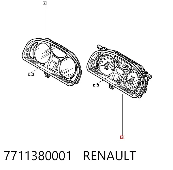 Painel de instrumentos (quadro de instrumentos) 7711380001 Renault (RVI)
