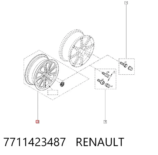 Discos de roda de aleação ligeira (de aleação ligeira, de titânio) Renault LOGAN I