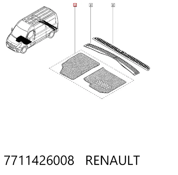 Tapete dianteiro, kit de 2 un. 7711426008 Renault (RVI)