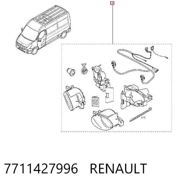 Luzes de nevoeiro (TUNING), kit de 2un. 7711427996 Renault (RVI)