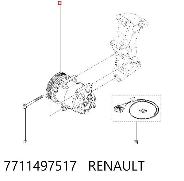 Compressor de aparelho de ar condicionado 7711497517 Renault (RVI)