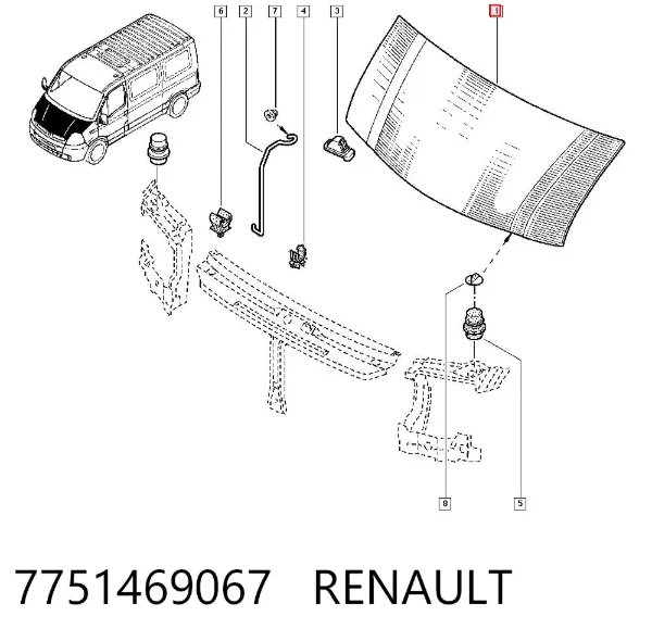 Capota 7751469067 Renault (RVI)